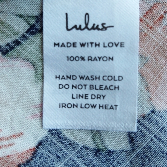 Lulu's Botanic of Time Navy Blue Floral Print Tie-Front Skater Mini Dress - Picture 11 of 12